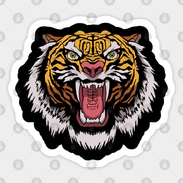 Mishima Tiger Sticker by RetroFreak